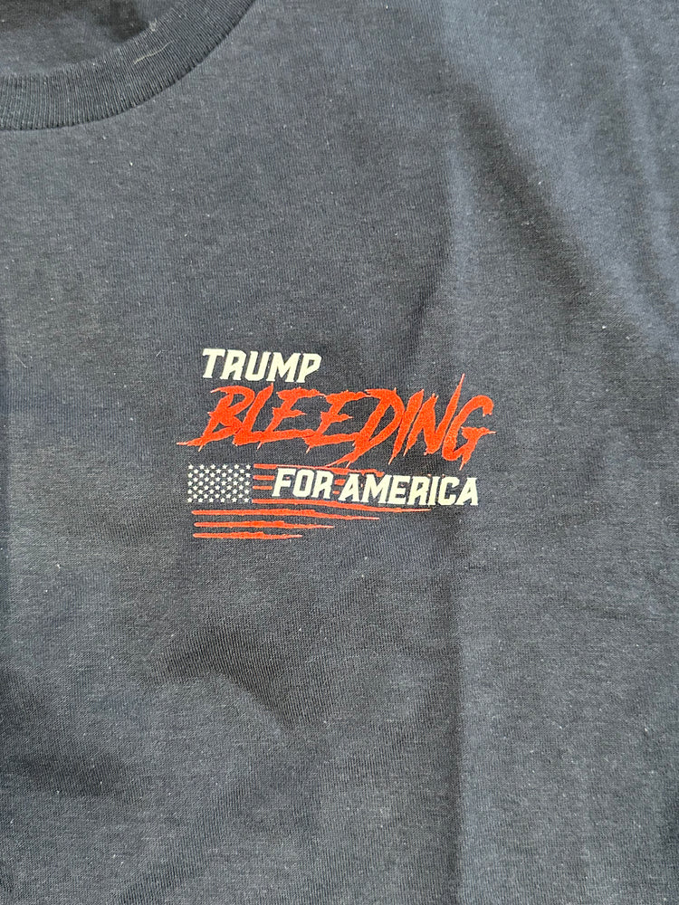 Trump bleeding for America T-shirt by Big Rig Tees